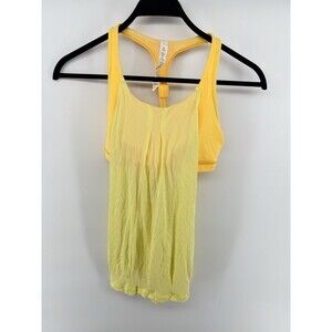 Lululemon No Limits Tank Athletic Yellow size 6 Built In Bra